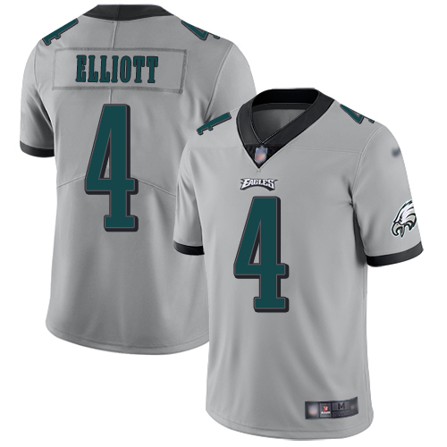 Men Philadelphia Eagles #4 Jake Elliott Limited Silver Inverted Legend NFL Jersey Football->nfl t-shirts->Sports Accessory
